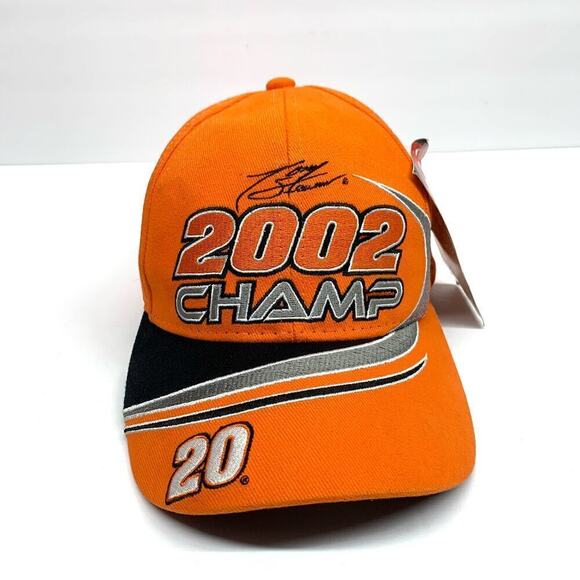VTG NOS 2002 NASCAR #20 Tony Stewart Championship Youth Size Adjustable Cap - Picture 2 of 12